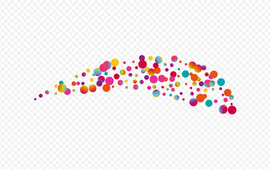 Multicolored Confetti Carnaval Transparent 