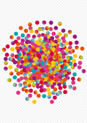 Multicolored Circle Fun Transparent Background. 