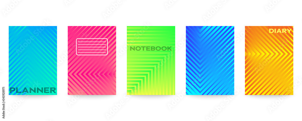 Poster Minimal vector abstract cover notebook design. Planner and diary cover for print. Abstract design for copybook brochures and school books. Notebook paper. Brochure, book, magazine template