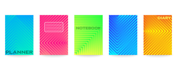 Minimal vector abstract cover notebook design. Planner and diary cover for print. Abstract design for copybook brochures and school books. Notebook paper. Brochure, book, magazine template