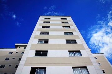 Building with beautiful blue sky in the background