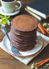 pancakes with chocolate 