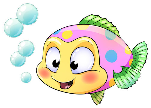 Niedlicher Fisch - Vektor-Illustration