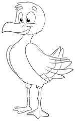 Niedliche Möwe - Vektor-Illustration