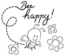 Glückliche Biene - Vektor-Illustration