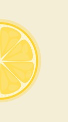 lemon slice illustration, phone wallpaper