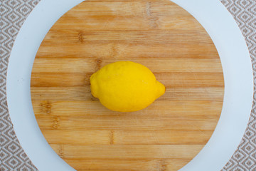 lemon over wood table