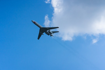 professional pilots of military aircraft in  sky. 