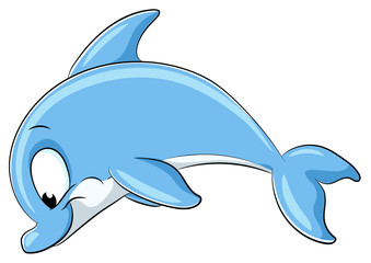 Niedlicher Delfin - Vektor-Illustration © Christine Wulf