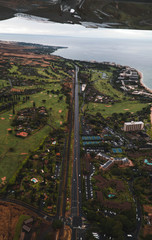 aerial view of highway