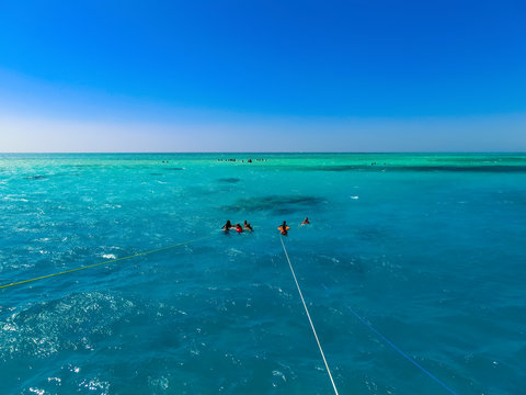 The tourists in Ras Mohamed National Park