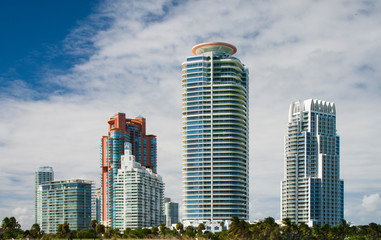 Fototapeta premium miami palaces skyline 