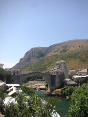Fototapeta na wymiar Mostar in Bosnien im Sommer 2015