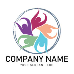 abstract people care logo for company
