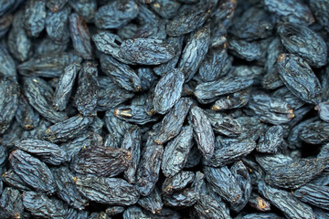 background of big blue raisins
