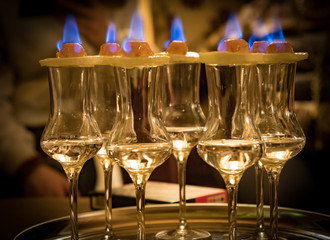 Schnaps, feuer, Faschina Feuer, Feuerzangenbowle, alkohol, feiern, zitrone