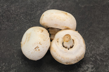Raw Champignon heap for cooking