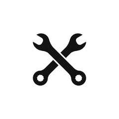 Wrench icon flat vector design. Repair symbol.
