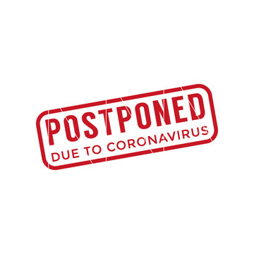 Postponed due to coronavirus stamp