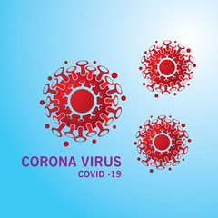 Corona Bacteria cell Virus vector illustration icon template design