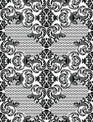 Damask pattern vector element. Classic luxury old-fashioned ornament grunge background. Royal victorian texture for wallpaper, textile, fabric, wrapping. Exquisite floral baroque patterns.