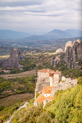 Obraz premium The Beautiful Floating Monasteries in Meteora, Greece
