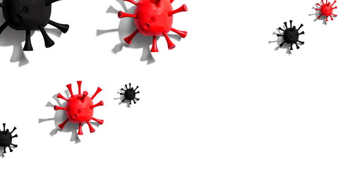 Viral epidemic influenza and Coronavirus Covid-19 concept