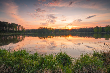 sunset over the river © Adam Kraszewski