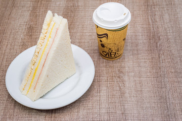coffee and sandwich