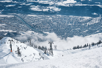 View on Innsbruck from Nordkette mountain range