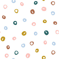 Seamless vector  hand drawn pattern. Trendy baby texture