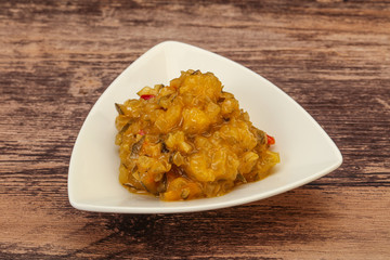 Relish sauce with cucumbers and mustard