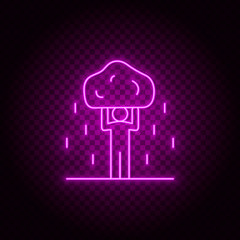 Force, strength, man, stone, vector, neon icon illustration isolated sign symbol- Neon vector icon