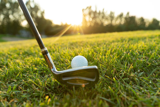 Golf clubs and balls