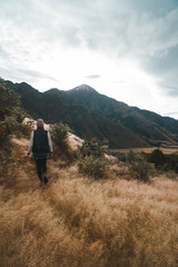 hiker in the mountains