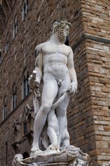 Obraz premium Fontanna Neptuna - Florencja, Toskania, Wlochy
