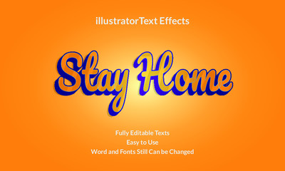 Stay home text effects