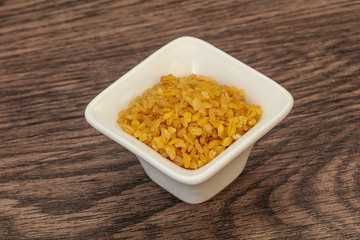 Vegetarian cuisine - dry bulgur for cooking