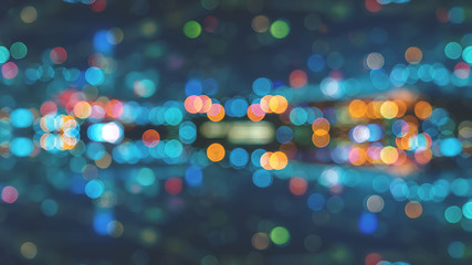Fototapeta premium Blurred abstract bokeh background of San Francisco city lights at night