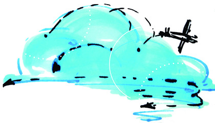 hand draw abstract cloud