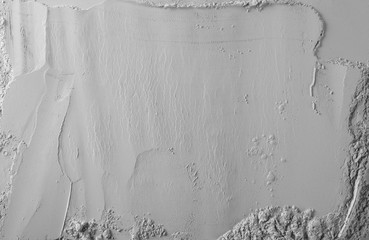 Dry cement, mortar powder pile, plaster surface background and texture top view