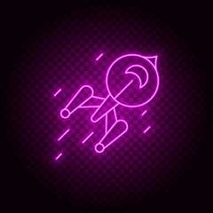 Spaceship, vector, neon icon illustration isolated sign symbol- Neon vector icon