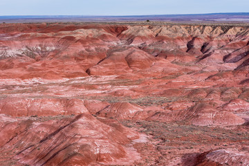 Late evening light on the Painted Desert  and the vast Badlands within Petrified Forest National Park, Arizona. 
