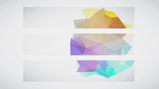collection of right rectangular cardboard layers designed with wonderful conceptual forms made of 3e triangles and geometric forms manipulation vibrant colors