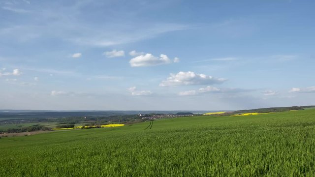 Zeitraffer Panorama Burg Ranis und Brandenstein in Th&uuml;ringen