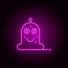 Alien, vector, neon icon illustration isolated sign symbol- Neon vector icon