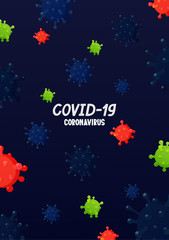 Fototapeta premium Coronavirus COVID-19 stop pandemic 2020 poster.