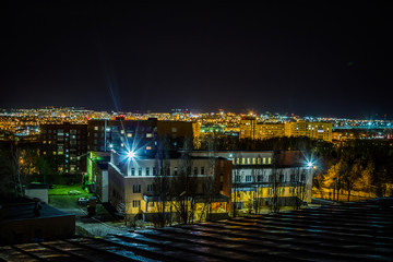 Russian Federation at night city of Penza