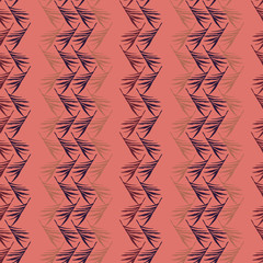 Modern Tropical Vector Seamless Pattern. Monstera Feather Banana Leaves Dandelion Tropical Seamless Pattern. 