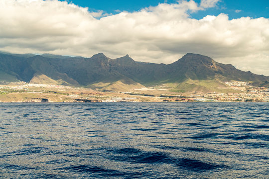 seafront of tourist resorts in the south of Tenerife